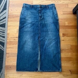 Madewell Blue Denim Maxi Skirt